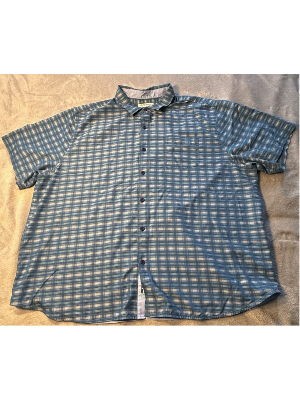 Tommy Bahama Coconut Point Shirt Mens 3XL Blue Plaid IslandZone Casual